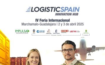¿Sabes qué es un lustro? Lo que va a cumplir Logistics Spain en Guadalajara Cartel anunciador de "Logistics Spain" en su edición de 2025.
