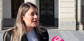 Itziar Asenjo, en el momento de hacer estas declaraciones en Guadalajara.