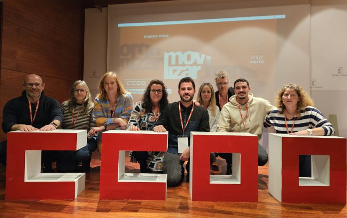 Nueva ejecutiva de CCOO en Guadalajara, renovada en marzo de 2025.