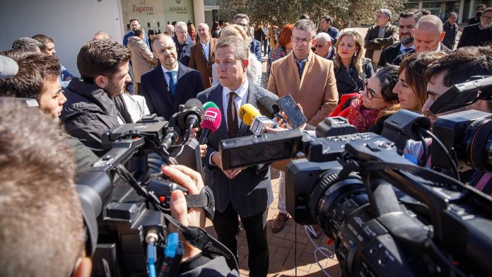 García-Page , en el momento de hacer estas declaraciones.