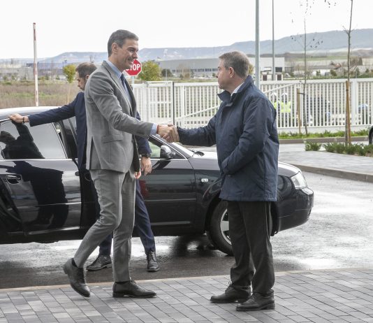 Pedro Sánchez y García Page en Guadalajara, en 2025.