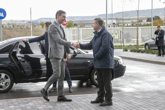 Pedro Sánchez y García Page en Guadalajara, en 2025.