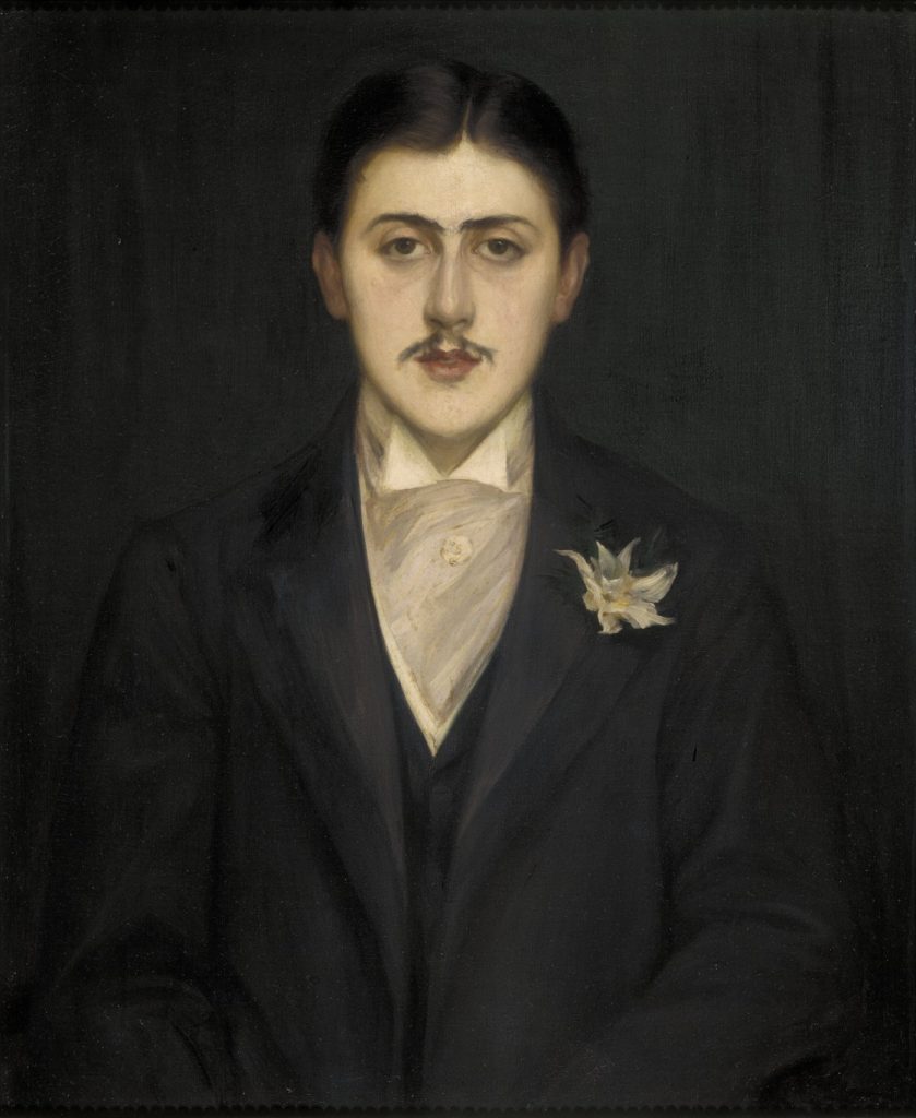 Proust no sólo está presente en esta exposición sino que también nos acompaña desde este famoso retrato del Museo d'Orsay.