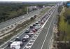 Atasco a la altura de Algora en la A-2 el Domingo de Resurrección de 2025. (Foto: DGT)