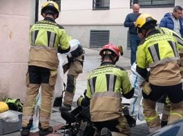 Bomberos del Ayuntamiento de Guadalajara en un reciente servicio, en abril de 2025. (Foto: La Crónic@)