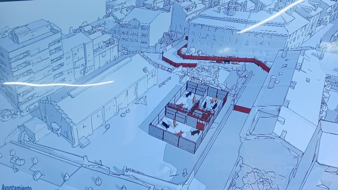 Así se ubicarán los corrales para el encierro en la campa del Mercado de Abastos. (Foto: La Crónic@)