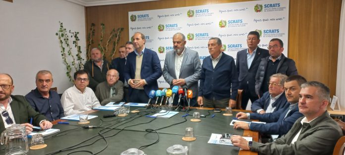 Miembros de la Junta de Gobierno de Scrats liderados por su presidente, Lucas Jiménez EUROPA PRESS 30/4/2025