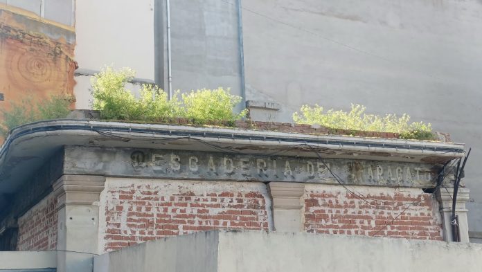 La hierba se ha adueñado de los restos de 