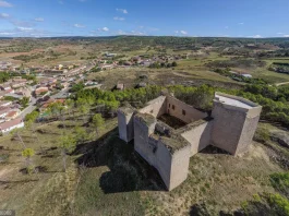 Vista aérea del castillo de Cifuentes.