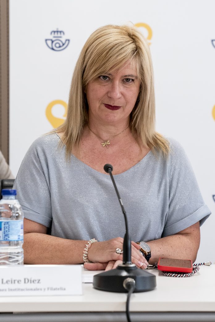 Leire Díez Castro como Directora de Relaciones Institucionales y Filatelia de Correos, en mayo de 2022. (Foto: EP)