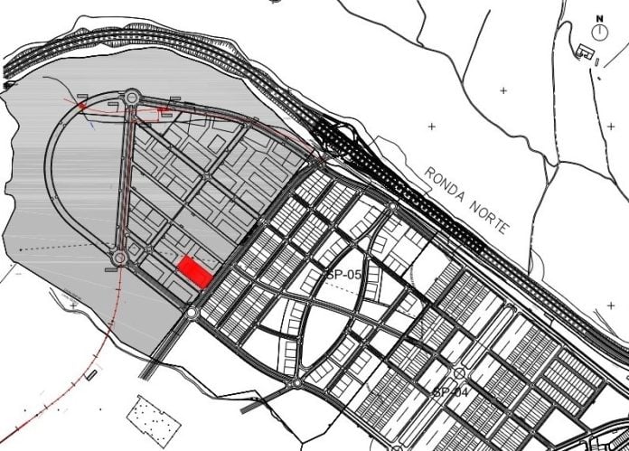 Ubicación de las nuevas viviendas en el Remate de las Cañas.