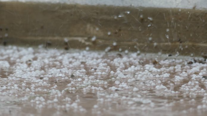 Ejemplo de los granizos caídos en Guadalajara el 8 de mayo de 2025. (Foto: La Crónic@)