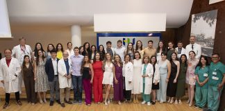 Despedida de estudiantes de Medicina en el Hospital de Guadalajara el 6 de junio de 2025. (Foto: SESCAM)