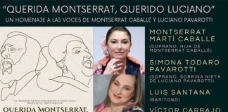 Cartel de la Gala Lírica con las actuaciones de Monserrat Martín Caballé y Simona Todaro Pavarotti. REMITIDA / HANDOUT por TEATRO BUERO VALLEJO Fotografía remitida a medios de comunicación exclusivamente para ilustrar la noticia a la que hace referencia la imagen, y citando la procedencia de la imagen en la firma 24/6/2025