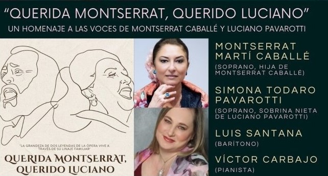 Cartel de la Gala Lírica con las actuaciones de Monserrat Martín Caballé y Simona Todaro Pavarotti. REMITIDA / HANDOUT por TEATRO BUERO VALLEJO Fotografía remitida a medios de comunicación exclusivamente para ilustrar la noticia a la que hace referencia la imagen, y citando la procedencia de la imagen en la firma 24/6/2025