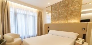 Habitación del Hotelatelier en Chueca, Madrid.