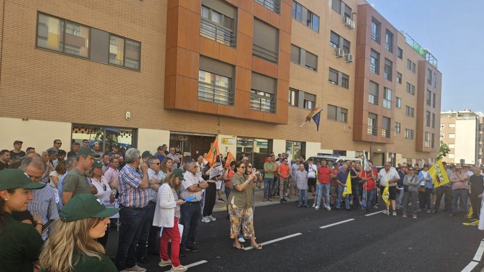 Protesta de agricultores en Guadalajara el 12 de junio de 2025. (Foto: EP)