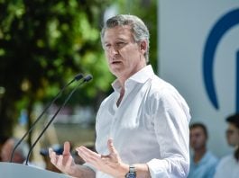 Feijóo en Guadalajara. (Foto: Rafael Martín / EP)