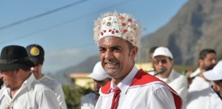 Uno de los danzantes de la isla de El Hierro.