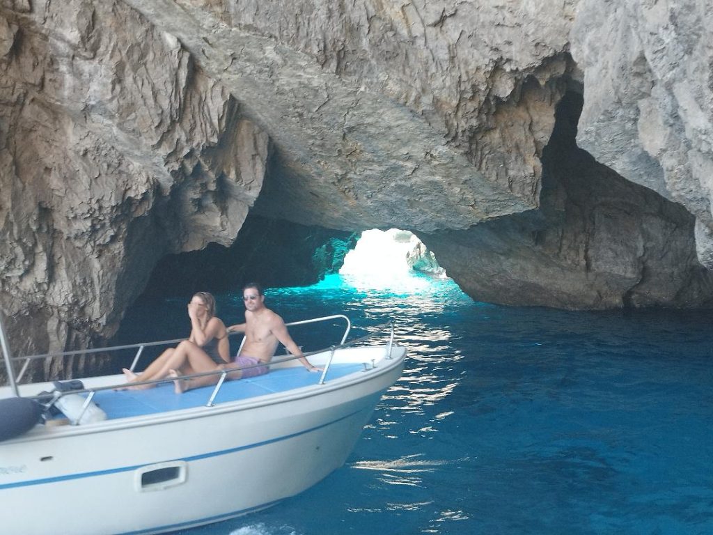 Gruta verde, en Capri