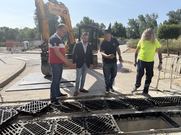 Parte de las nuevas rejillas instaladas en Los Manantiales contra las inundaciones. (Foto: Ayuntamiento de Guadalajara)