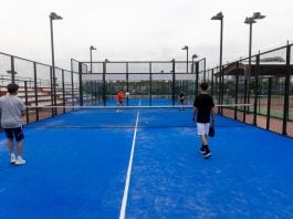 Una de las pistas de pádel de la Ciudad de la Raqueta en junio de 2025.