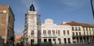 El Ayuntamiento de Guadalajara y su torre en la mañana del 24 de junio de 2025. (Foto: La Crónic@)