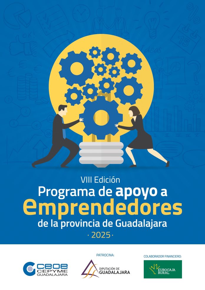 Cartel del programa de apoyo a emprendedores. REMITIDA / HANDOUT por CEOE Fotografía remitida a medios de comunicación exclusivamente para ilustrar la noticia a la que hace referencia la imagen, y citando la procedencia de la imagen en la firma 02/7/2025