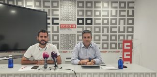 Javier Morales y Javier Ortega durante la rueda de prensa en Guadalajara.