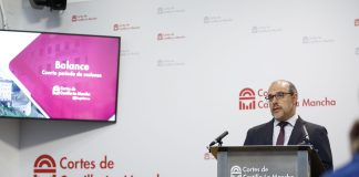 El presidente de las Cortes de Castilla-La Mancha, Pablo Bellido REMITIDA / HANDOUT por CORTES Fotografía remitida a medios de comunicación exclusivamente para ilustrar la noticia a la que hace referencia la imagen, y citando la procedencia de la imagen en la firma 21/7/2025