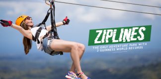 Promoción de una de las tirolinas de Toroverde en su parque de Puerto Rico.