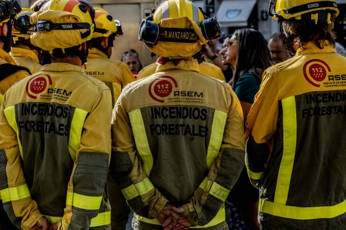 Bomberos forestales de la Comunidad de Madrid.