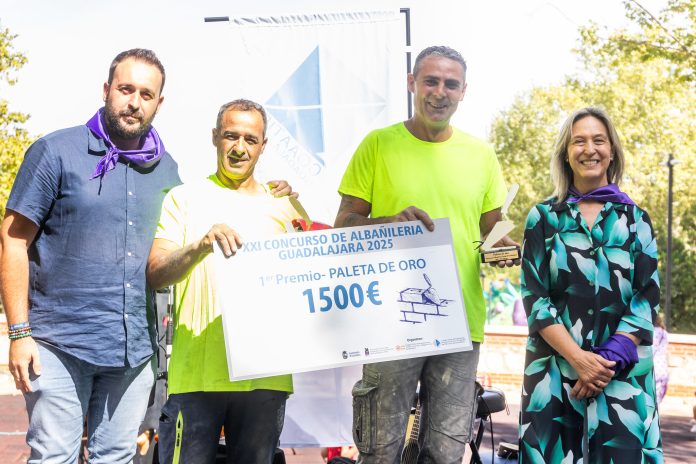 Los ganadores de este año en el concurso de albañilería de las Ferias de Guadalajara.