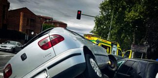 Accidente de coche en Guadalajara.