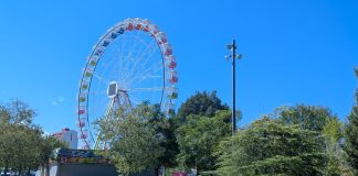 Noria en la Feria de Guadalajara el 9 de septiembre de 2025. (Foto: La Crónic@)