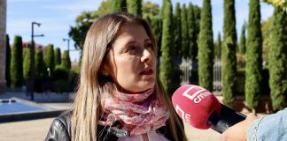 Itziar Asenjo en el momento de hacer estas declaraciones.