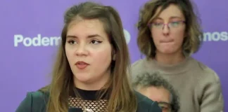 Martina García Anguita, en una imagen de archivo de su actividad en Podemos.