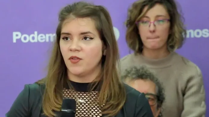 Martina García Anguita, en una imagen de archivo de su actividad en Podemos.