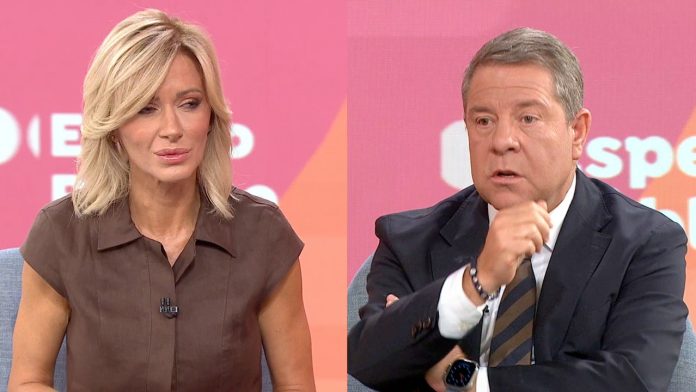 García-Page y Susana Grisso en una anterior entrevista en la misma cadena de televisión.