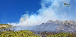 Incendio en el Pico del Lobo en septiembre de 2025.