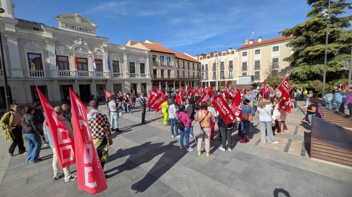 Concentración por Palestina en la Plaza Mayor de Guadalajara el 15 de octubre de 2025. (Foto: La Crónic@)