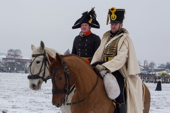 Recreación de la batalla de Austerlitz en 2018. (Foto: Jaroslav Švanda)