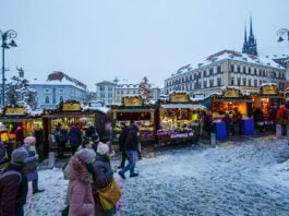 Mercadillo navideño en Brno.