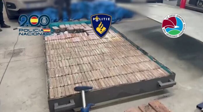 Cargamento incautado durante el operativo policial contra el Cartel Nuevo Jalisco en España.