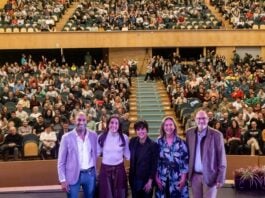 Carolina Marín, en el Teatro Buero Vallejo de Guadalajara.