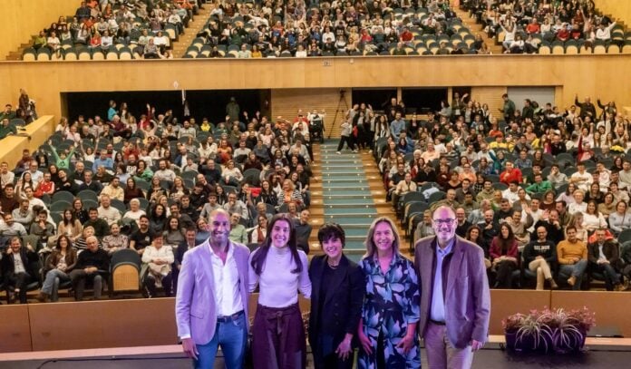 Carolina Marín, en el Teatro Buero Vallejo de Guadalajara.