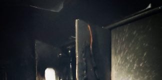 Estado en el que quedó la cocina donde se originó un incendio de madrugada en la calle Padre Tabernero. (Foto: Bombero