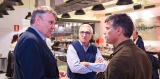 Leopoldo López, Burkhard Kieker y el autor de esta información. (Foto: V.B)