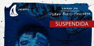 Cartel de la función suspendida en el Teatro Buero Vallejo.