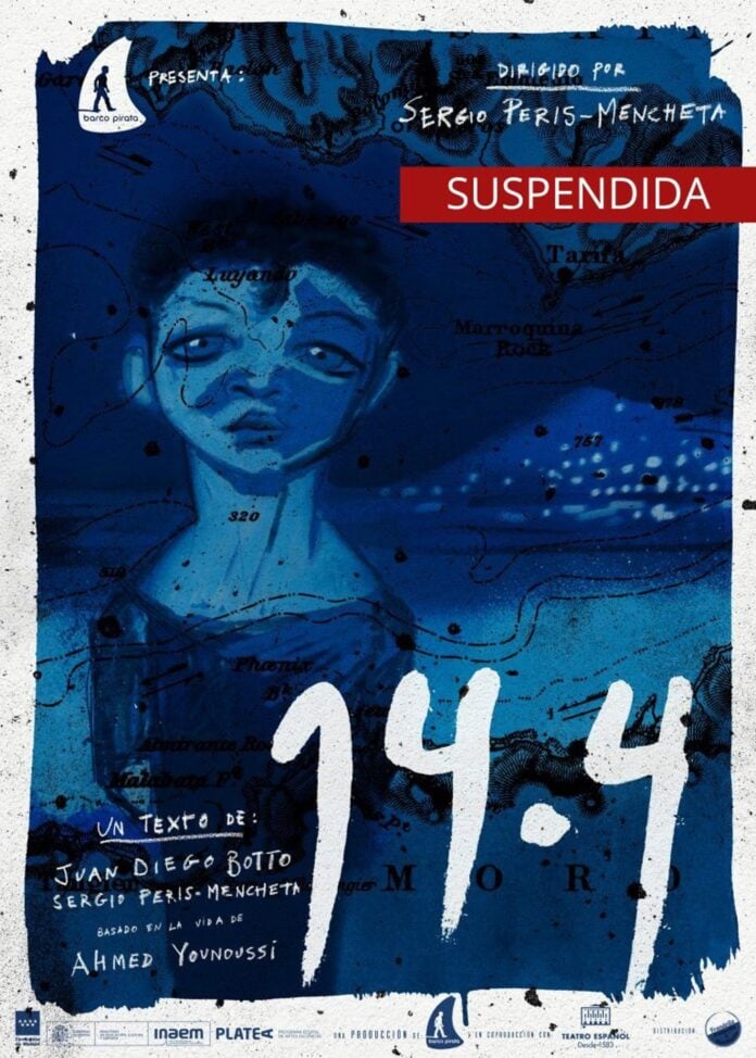 Cartel de la función suspendida en el Teatro Buero Vallejo.